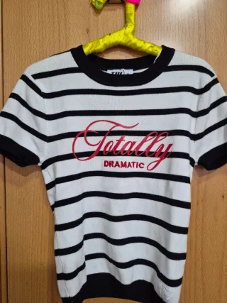 Top Tally Weijl Rayas Negras y Blancas