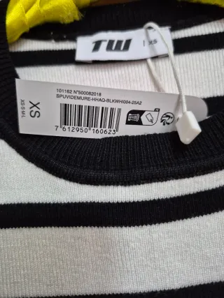 Top Tally Weijl Rayas Negras y Blancas