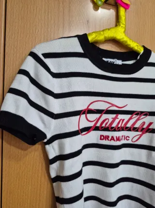 Top Tally Weijl Rayas Negras y Blancas