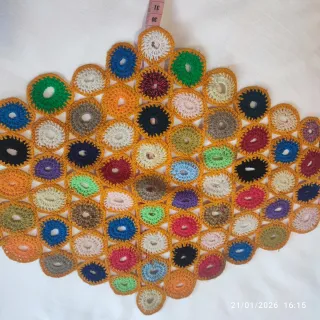 Tapete Crochet Círculos Colores