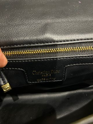 Tracollina Dior Pelle Trapuntata Nera