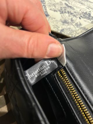 Tracollina Dior Pelle Trapuntata Nera