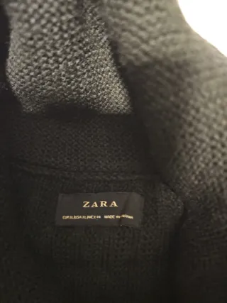 Jersey gris de punto con cuello shawl