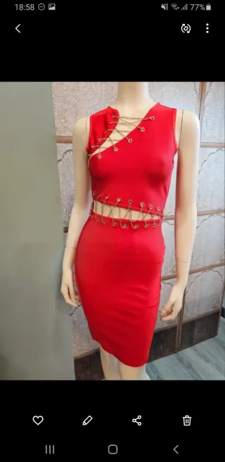 VESTIDO ROJO ELÁSTICO