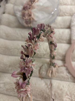 Vestido de Comunión Niña Blanco y Rosa