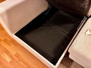 Sofá chaise longue 4 plazas beige