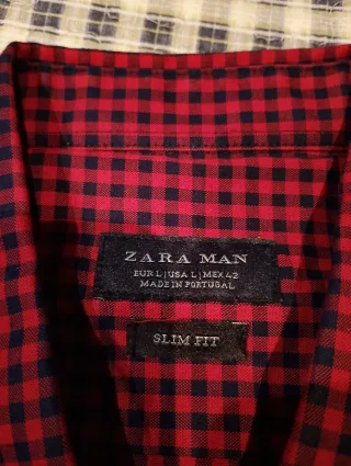 Camisa cuadros chico Talla L