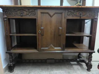 Mueble antiguo madera y mármol