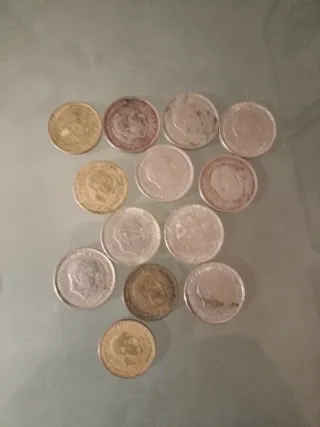 Lote de monedas antiguas españolas