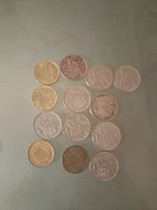 Lote de monedas antiguas españolas