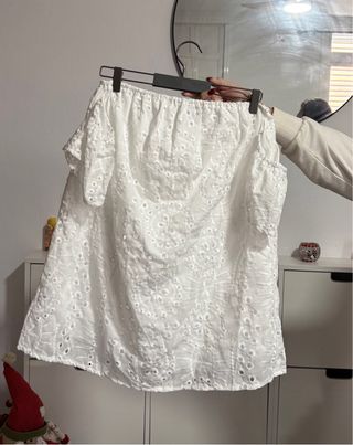 Blusa blanca bordada talla única