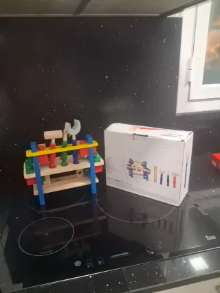 Banco de trabajo de madera para niños