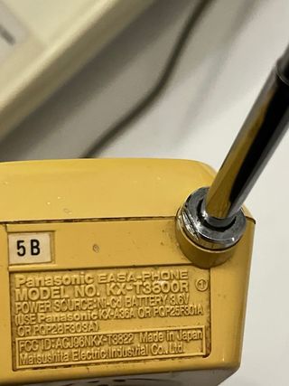 Telefono Panasonic Anni '90 Giallo e Beige