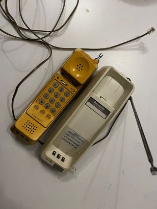 Telefono Panasonic Anni '90 Giallo e Beige