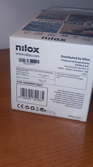 NUOVA Videocamera Nilox Mini Wi-Fi 3 Bianca