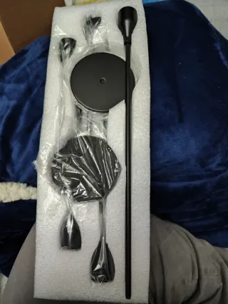 Juego 6 Candelabros Metal Negro