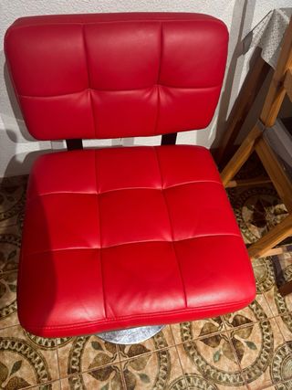 Silla de estudio roja vintage regulable