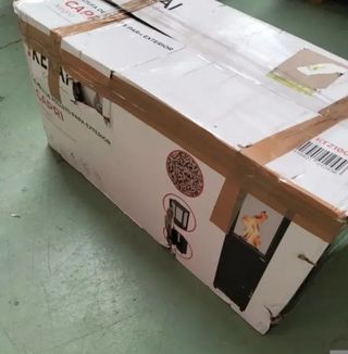 Estufa de pellet exterior 35,5 x 35,5 x 137 cm de KEKAI. Capri