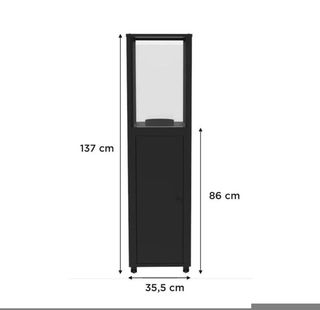 Estufa de pellet exterior 35,5 x 35,5 x 137 cm de KEKAI. Capri