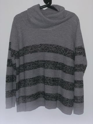 Jersey gris y negro talla 46