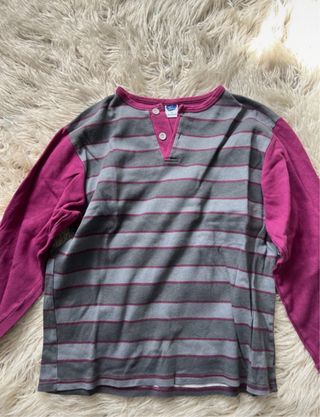 Pijama a rayas morado