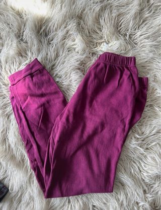 Pijama a rayas morado