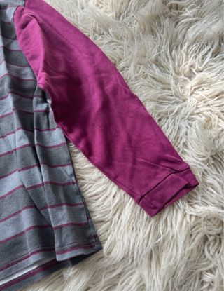 Pijama a rayas morado