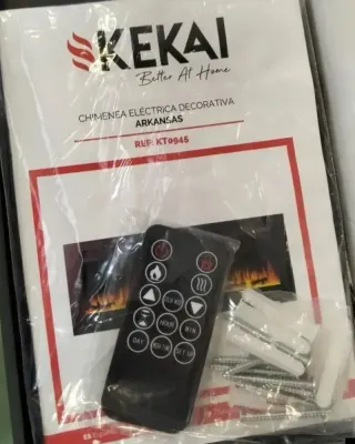 Chimenea Eléctrica Acero y Cristal Arkansas