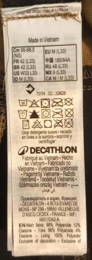 Pantalón Montaña Forclaz MT900 Talla 42