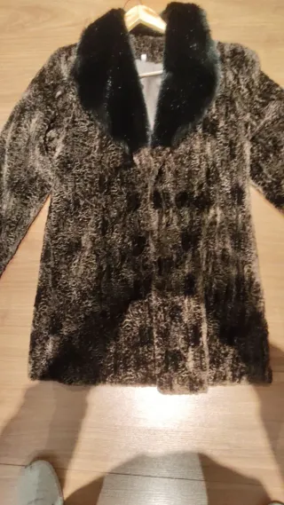 Chaquetón Muton Negro y Marrón