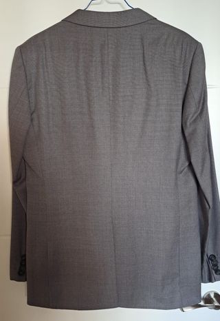 Traje Massimo Dutti Lana Gris Higienizado