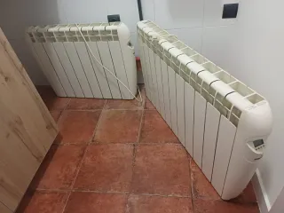 2 Radiadores eléctricos blancos de energía azul