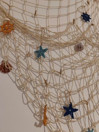 Red de pesca decorativa náutica