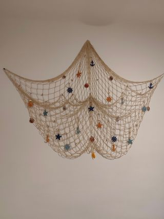 Conjunto marinero: Red decorativa y cojines