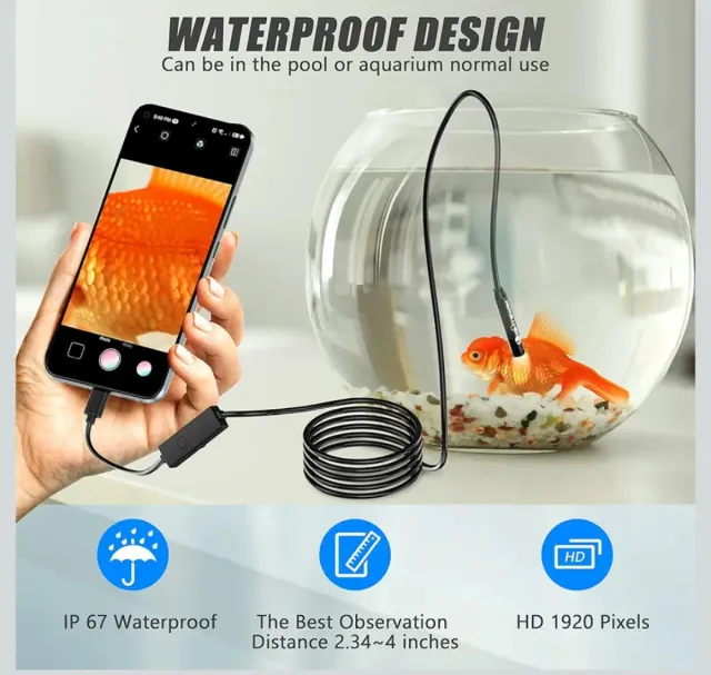 Cámara endoscópica USB/Lightning/USB-C