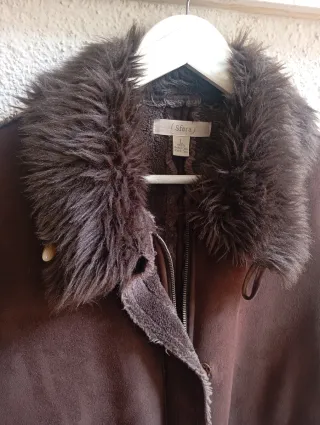 Chaquetón mujer marrón chocolate talla L  de SFERA
