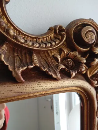 Espejo Antiguo Vintage Dorado