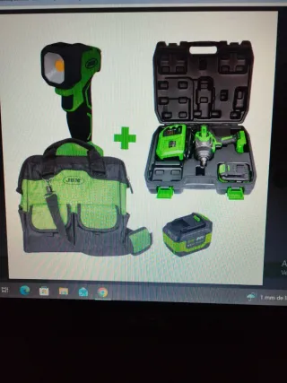 Pistola de impacto JBM + Linterna + Bolso