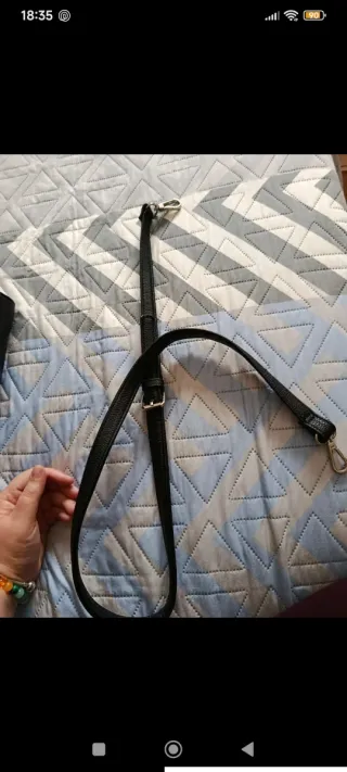 Bolso Negro Mano y Hombro Nuevo