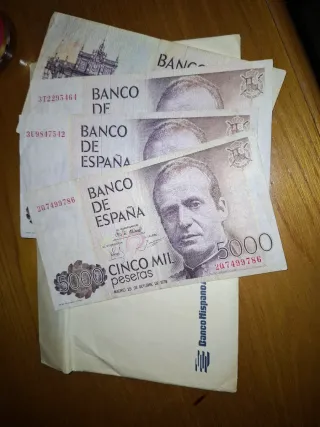 4 Billetes 5000 Pesetas 1979
