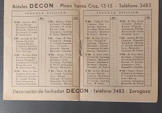 CAMPEONATO FUTBOL 1940-41. DIVISION 1 y 2.