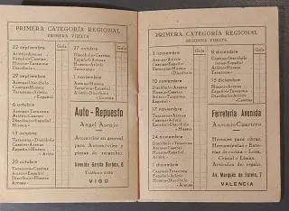 CAMPEONATO FUTBOL 1940-41. DIVISION 1 y 2.