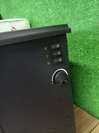 Chimenea eléctrica negra 1950 W, 37 x 23 x 51 cm