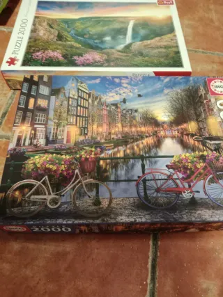 Puzzle 2000 piezas cascada y Amsterdam