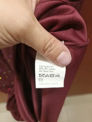 Vestido granate fiesta brillo Shein Curve 4XL