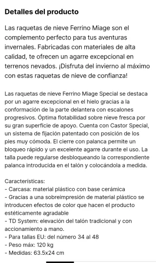 Raquetas de Nieve Ferrino