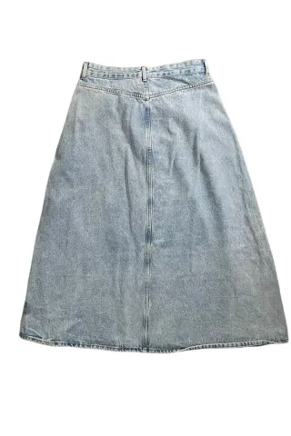 Falda larga vaquera azul