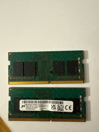 2x Memoria RAM DDR4 8GB (portátil) 3200MHz Micron