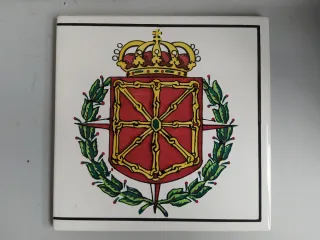 Azulejo Escudo Laureado Navarra - Cedolesa 1960s