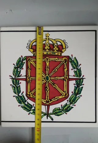Azulejo Escudo Laureado Navarra - Cedolesa 1960s
